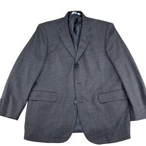Stafford Blazer Men 44R Gray Black Houndstooth Executive Classic‎ Career Wool